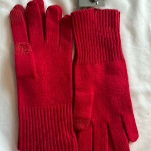 Nordstrom Cashmere Gloves, One Size -Red